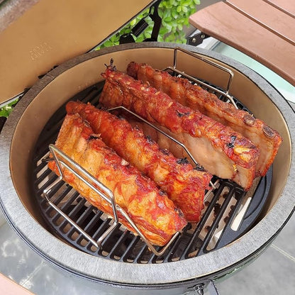 Cast Iron Cooking Grid for Large Big Green Egg Accessories, Grate Grids for Any 18" Kamado Grills Replacement Parts