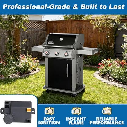 SafBbcue 7642 Grill Igniter Replacement Igniter Kit for Weber Spirit Gas Grills with Front Controls - Fits 2013 and Newer E-210, S-210, E-310, SP-310 Models
