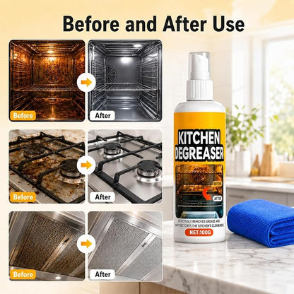 2Pcs Spray Grill Cleaner,Kitchen Degreaser Spray,Powerful Degreaser,Degreasing Spray Grill Cleaner,Suitable for Surface Cleaning of Stainless Steel, Steel,and Ceramics