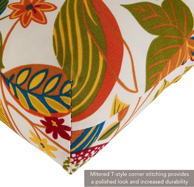 Greendale Home Fashions Outdoor 44 x 22-inch High Back Chair Cushion, Set of 1, Foliage