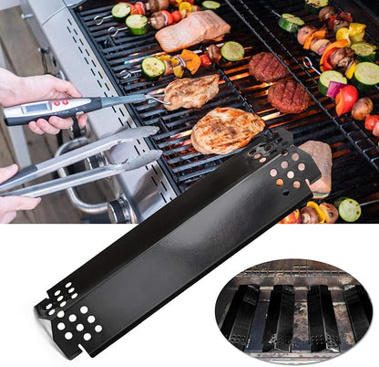 Flame Tamers Replacement for Nexgrill 720-0888N 720-0888 720-0888A Grills, 5 Pack Grill Heat Plates Heat Shields Burner Covers for Nexgrill 720-0888N 5-Burner 720-0888 Grills, Porcelain Steel