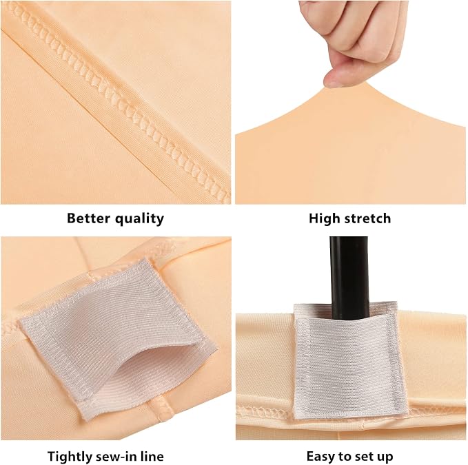 BDDC 6ft Stretch Spandex Fitted Table Cloth for 6 Foot Tables | GRS-Certified Eco-Friendly Fabric, Elastic Fit Rectangle Tablecloth, Washable, Wrinkle-Free, For Events & Parties