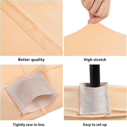 BDDC 6ft Stretch Spandex Fitted Table Cloth for 6 Foot Tables | GRS-Certified Eco-Friendly Fabric, Elastic Fit Rectangle Tablecloth, Washable, Wrinkle-Free, For Events & Parties