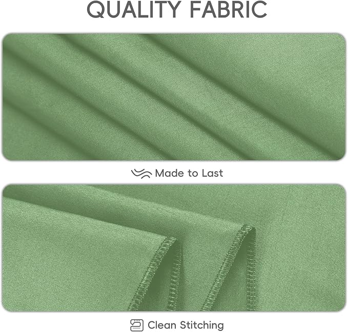 8 Pack Sage Green Tablecloth 60 x 102 Inch Rectangle For 6 Foot Tables | Wrinkle Resistant, Washable Polyester Fabric, Rectangular Table Cloth for Wedding Party Banquet Buffet and Camping