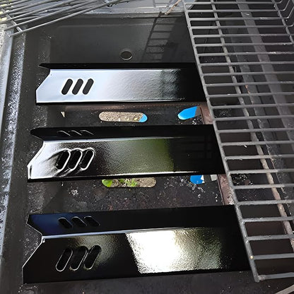 Master Cook 3 Burner Grill Repair Kit - Set of Two Porcelain Coated Cooking Grid,Three Porcelain Steel Replacement Heat Plates & 3 Stainless Steel Burners for Master Cook 3 Burner Grill Model