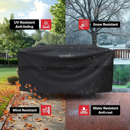 Nexgrill 64 Inch Griddle Cover, Heavy Duty Water Resistant Flat Top Grill Cover with Adjustable Strap and Air Vent, All-Season Outdoor Barbecue Griddle Protection - 700-0786