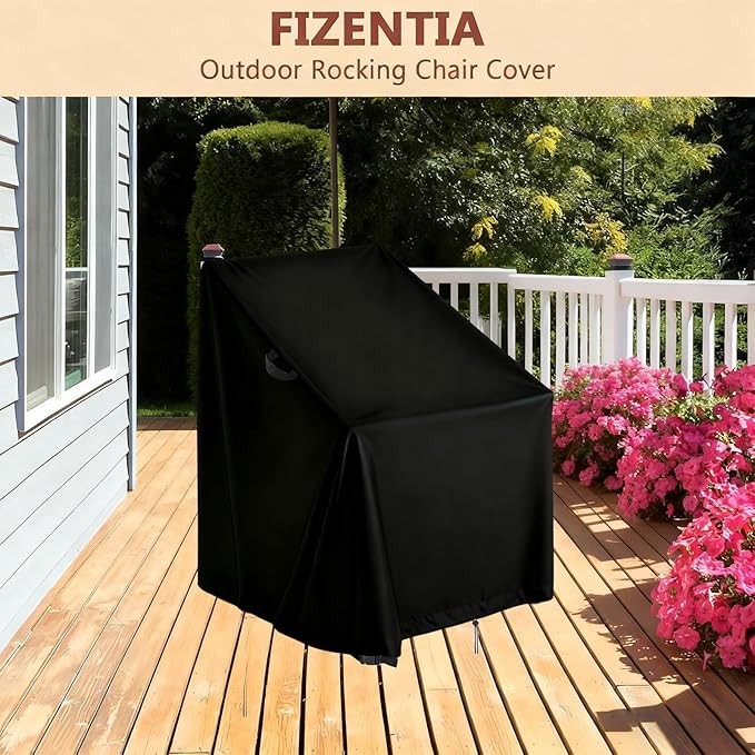 High Back Patio Chair Cover,Waterproof Covers for Stackable Dining Chairs,Outdoor Patio Furniture Seating Set Shield (28"W x 36"D x 45"H,1-Pc)