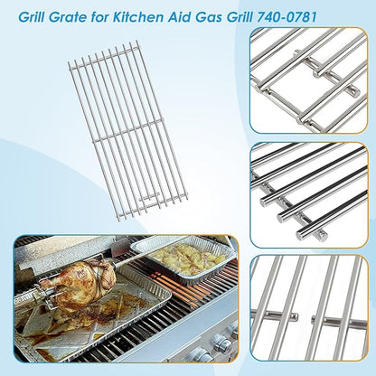 740-0781 Grill Parts for KitchenAid 740-0781 750-0781 720-0856V 720-0856, Cooking Grate, Heat Plate & Burner Kit for Kitchenaid Grill Replacement Parts 740-0781 NEX13000399A0