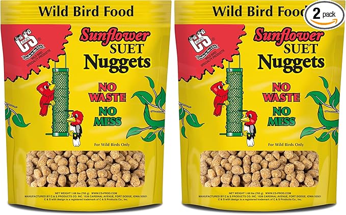 C&S CS06110 Sunflower Suet Nuggets, 27-Ounce (Pack of 2)