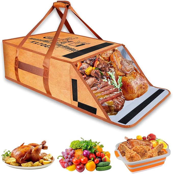 BBQ Blanket for Resting Meat, Large Brisket Resting Bag, Heavy Duty Smoker Meat Insulated Resting Bag, Insulated Meat Resting Bag for Smoking Large Brisket/Beef (49L Capacity)