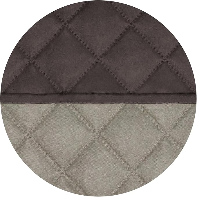 PureFit Reversible Quilted Couch Covers for Dogs Loveseat Sofa Cover 54" | Chocolate/Beige, Water Resistant Couch Protector, Washable Pet Couch Cover with Non Slip and Elastic Straps For Kids