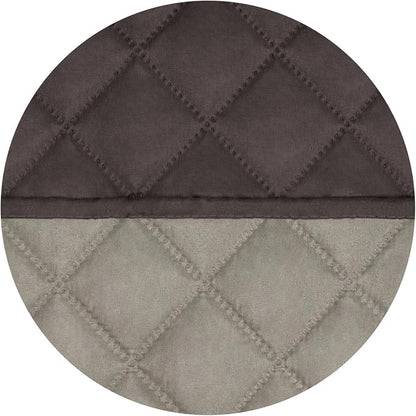 PureFit Reversible Quilted Couch Covers for Dogs Loveseat Sofa Cover 54" | Chocolate/Beige, Water Resistant Couch Protector, Washable Pet Couch Cover with Non Slip and Elastic Straps For Kids
