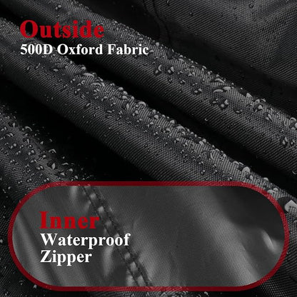 Outdoor Dining Grill Cart Cover - 25" D x 42" W x 33" H | 500D Grill Cart Cover for Grills House grill Cart, Heavy Duty Waterproof BBQ Food Prep Table Covers, Black