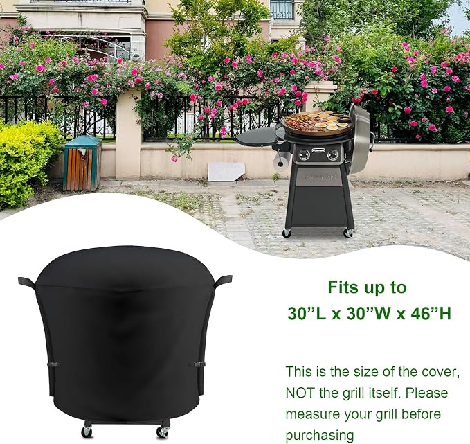 Outdoor Grill Cover Fits Cuisinart 22" CGG-888 360 Griddle Cooking Center, Cover Geny Waterproof 600D Heavy Duty 360° Gas Grill Covers, 30" L x 30" D x 46" H.