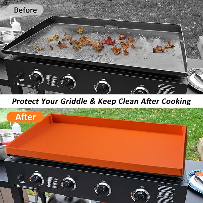Grill Cover for Outdoor Grill Mat Silicone 36 inch for Blackstone Griddle Cover, Upgrade Full-edge BBQ Griddle Cover for Weber Grill Mat, Protect Griddle from Rodents, Insects, Debris and Rust