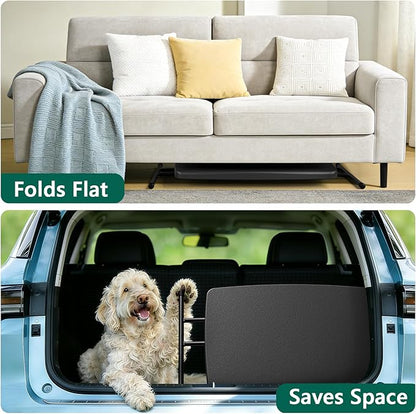 30in Folding Table, Portable Picnic Table with Adjustable Height, Foldable TV Tray Table & Laptop Desk for Small Spaces, Patio, Camping, BBQ, No Assembly Needed, Black