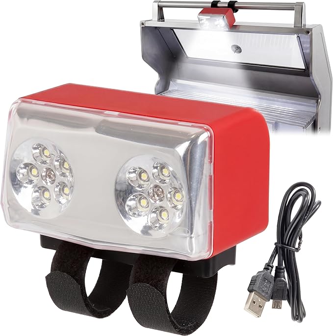 Camerons Rechargeable BBQ Grill Light - 10 Bright LED Bulbs, Adjustable Straps, Heat Resistant, Weatherproof, Long Lasting Battery