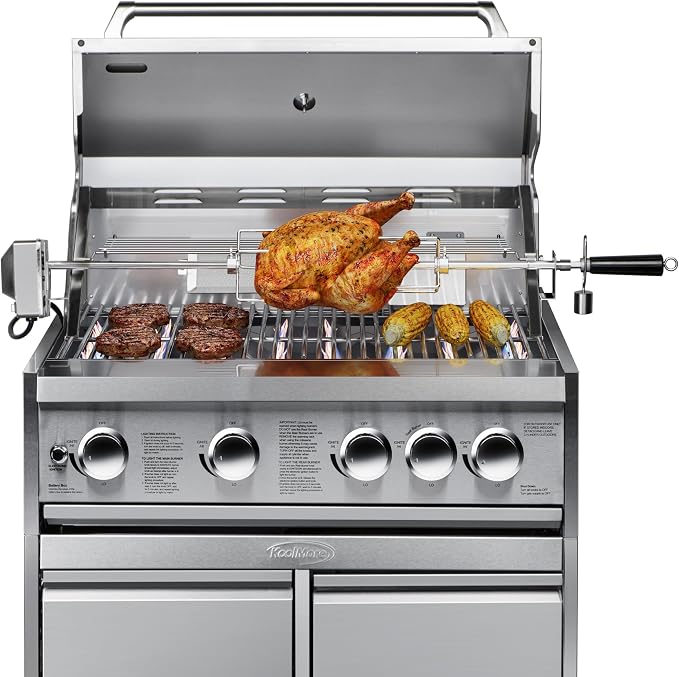 KoolMore Outdoor Kitchen 30 in. BBQ Liquid Propane Grill with Cabinet in Stainless-Steel (KM-OKS-BQ30-BQ30CAB)
