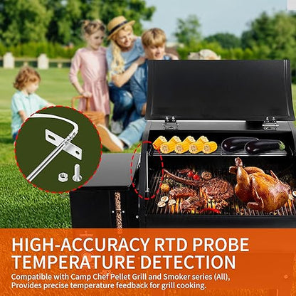RTD Sensor Probe Replacement for Camp Chef Wood Pellet Grills and Smokers, Internal RTD Temperature Probe Sensor Accessorie, Replace Parts for Camp Chef PG24-44