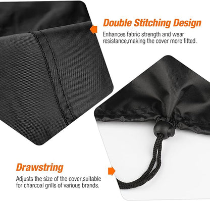 Weber Charcoal Kettle Grill Cover - Heavy Duty Waterproof Outdoor Smoker Cover, Round - 24 D x 28" H