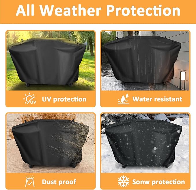 Grill Cover for Traeger Flatrock Grill Griddle, Waterproof Full-Length Cover for Traeger 2-Burner Zone Griddle TF2NN46DN Accessories, 59 Inch Flat Top Griddle Cover Replacement for BAC816