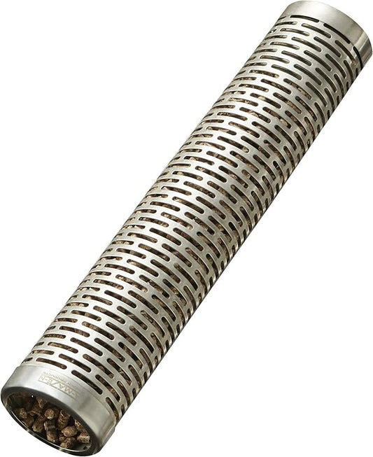 A-MAZE-N AMNTS12 Oval Pellet Tube Smoker, Hot or Cold Smoking, 12 Inch, Stainless