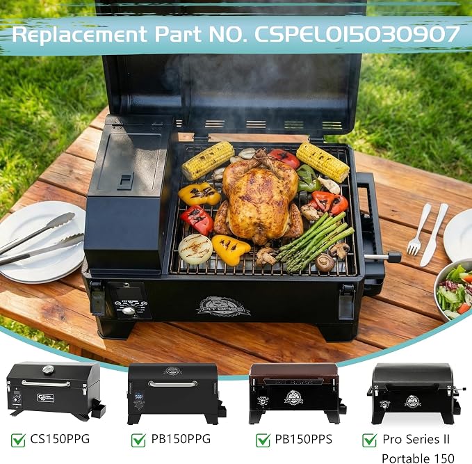 Grill Grates for Pit Boss PTG 150 Series Navigator Pro Series II Portable Wood Pellet Smoker Replacement Parts Pitboss PB150PPS PB150PPG Cooking Grid Portable Stainless Steel Smoking Rack Accessory