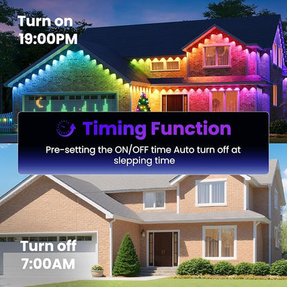 100FT Permanent Outdoor RGB Lights, Smart Outdoor String Lights with App Remote Control, 16 Million Colors & 100 Scene Modes, IP67 Waterproof Outdoor Lights for Patio Garden Yard Holiday Party Decor