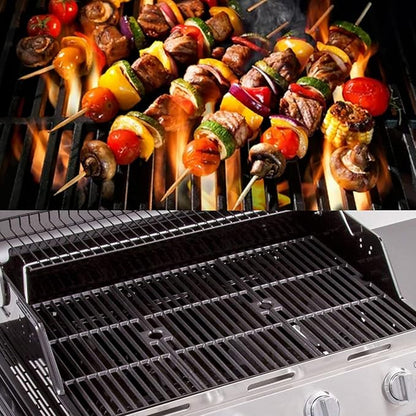 DGF493BNP Drip Pan Grill Replacement Parts for Dyna Glo DGF493BNP, DGB494SPB, Backyard Grill BY13-101-001-12, Grill Grates, Heat Shields and Adjustable 24''-30'' Grease Tray for Dyna-glo 4 Burner