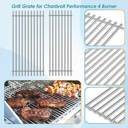17" Grill Grate for Charbroil Performance 4 Burner 463352521 463354021 463365021 463365522 Cooking Grate for Charbroil Grill Replacement Parts 463366022 G426-0004-W1 G426-0005-W1