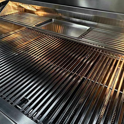40-Inch 5 Burner Natural Gas Grill, 14,000 BTU Output, Stainless Steel Built-In Outdoor Grill with Rear Infrared Burner and Grill Lights