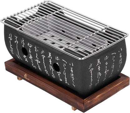 Keenso Portable Charcoal Barbecue Grill Lightweight Aluminium Alloy BBQ Stove Oven for Home Outdoor Cooking