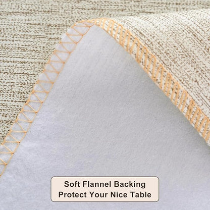 LIBERECOO Heavy Duty Vinyl Tablecloth with Flannel Backing Waterproof Oil-Proof Plastic Table Cloth Stain-Resistant Wipeable Rectangle or Square Table Cover for Indoor and Outdoor 60 x 84 Inch
