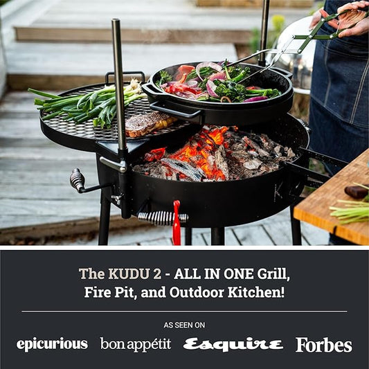 KUDU Grill - Open Fire BBQ Grilling System, Portable Charcoal Grills