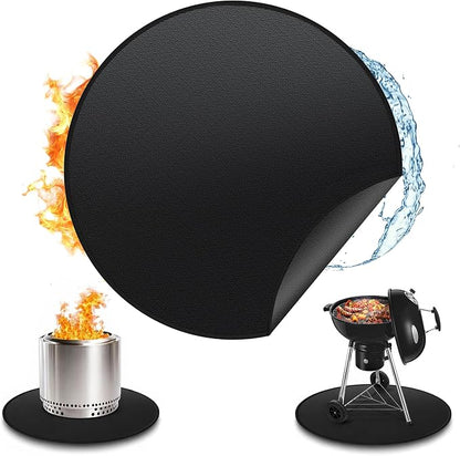 36" Fire Pit Mat for Solo Stove Bonfire, Round Fireproof Under Grill Mats for Outdoor Grill, Patio Protector Pad, Round BBQ Mat, Solo Stove Accessories