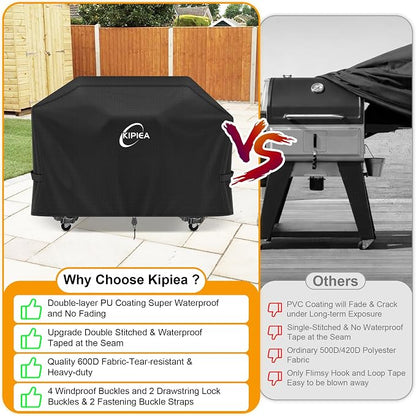 600D Pellet Grill Cover for Camp Chef Woodwind 36, Woodwind Pro 36, Waterproof BBQ Smoker Cover, UV Resistant, No Tear, No Fading