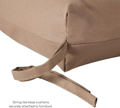 Modern Outdoor Chaise Lounge Cushion with Ties – Durable Polyester Fabric, Channel-Filled Polyfiber Insert, Removable Zippered Cover, Coronado