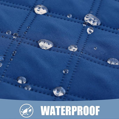 Smiry Waterproof Reversible Pet Couch Covers for Dogs | Pet Friendly, Soft Fabric, Washable Sofa Furniture Protector for Dogs Cat Kids, Checkered (68"x82", Navy/Blue)