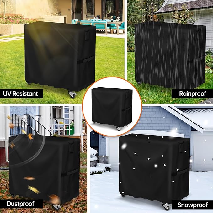 Grill Table Cover for BBQMall Pizza Oven Cart Table,Waterproof Outdoor Pizza Oven Cart Cover,Patio BBQ Grill Stand Cover - 33 x 24 x 34 Inch