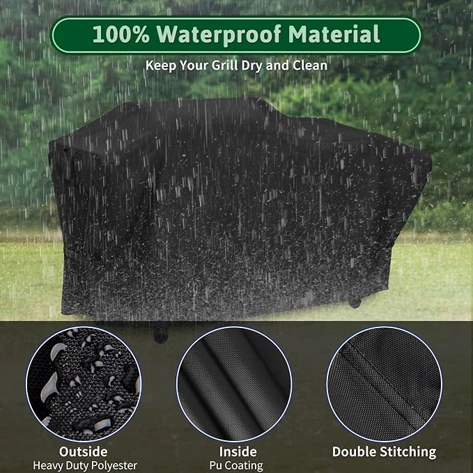 Grill Cover for Blackstone 22" XL Griddle Pellet Grill Combo, Waterproof Outdoor BBQ Griddle Cover for Blackstone Omnivore Griddle Comb - Black