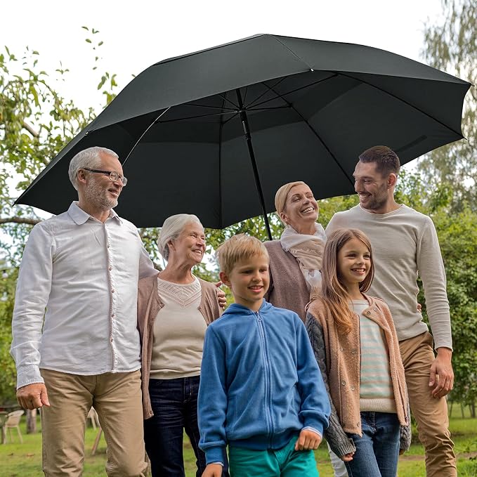 G4Free 80 Inch Golf Umbrella Extra Large Umbrella Double Canopy Windproof | Heavy Duty Oversized, Waterproof Stick Umbrella for Rain UV Protection, Fits 6-8 people for Doorman/Family/Patio