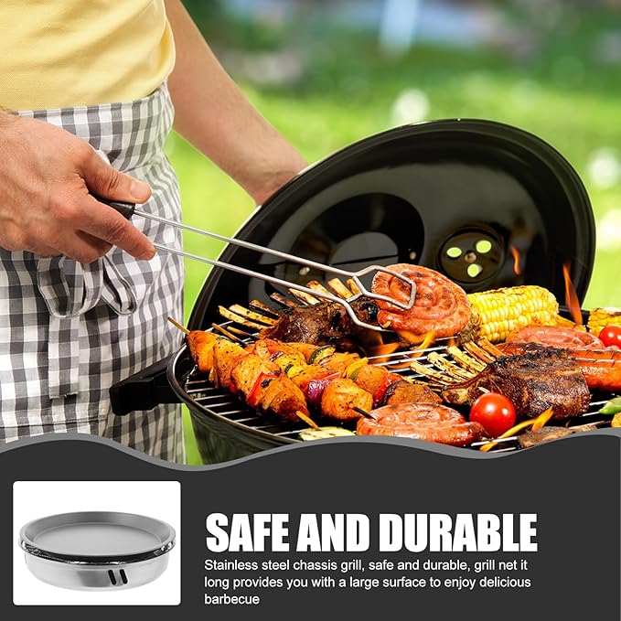 DOITOOL 28cm Portable Outdoor Charcoal Grill with Non-stick Tray, Disposable Mini Bbq Stove for Camping, Picnic, and Backyard Barbecue, Includes Random Color Cleaning Brush