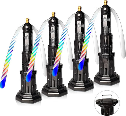 4pack Food Fan for Indoor Meals,Portable Fan for Restaurant,Party,Picnic,Outdoor Dinner(Black)