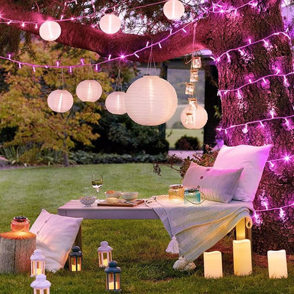 JMEXSUSS Pink Lights for Bedroom Decor, 200 LED Pink String Lights | Pink Christmas Lights Indoor Outdoor Clear Wire Plug in for Girl's Room Home Anniversary Birthday, Connectable