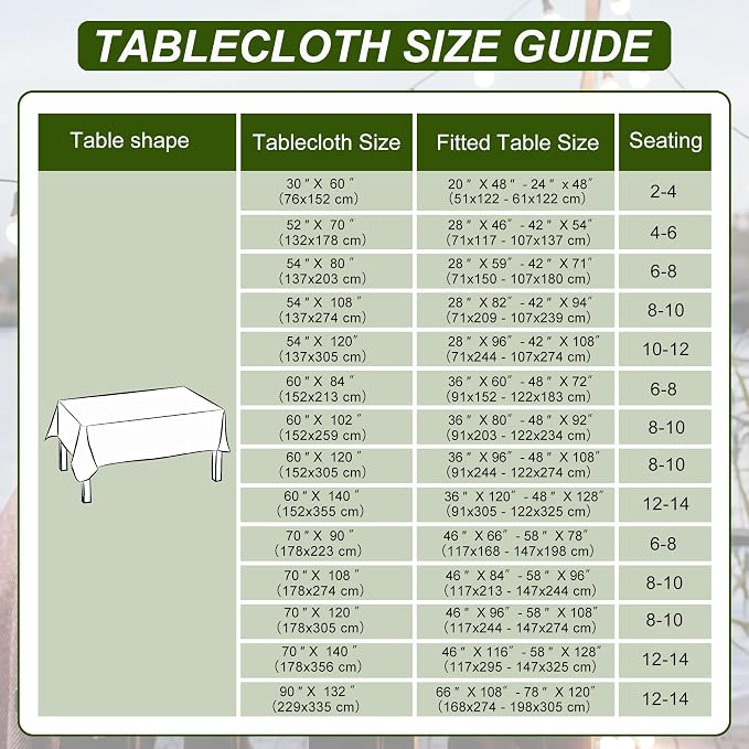 DWCN Rectangle Tablecloth - 54 x 120 Inch - Waterproof Stain and Wrinkle Resistant Washable Table Cloth, Decorative Fabric Table Cover for Kitchen Dining Room Party and Outdoor Use, Emerald Green