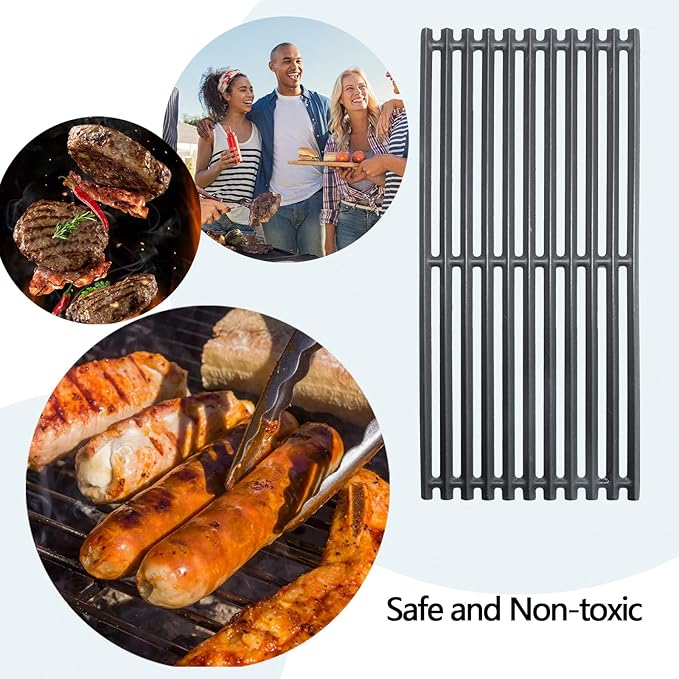 Hongso 17 Inch Cast Iron Grill Grates for Charbroil 463242516 463242515 463355220 463367016 463243016 463342620 Commercial and Signature Series Tru-Infrared 3 Burner Models with G466-0025-W1A