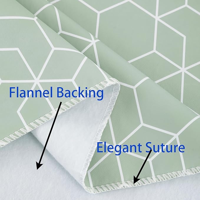 Heavy Duty Vinyl Tablecloth with Flannel Backing Waterproof Oil-Proof Plastic Table Cloth Stain-Resistant Wipeable Rectangle or Square Table Cover for Indoor and Outdoor (Green Grid,54x54 Inch)