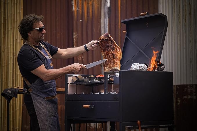 Ñuke Delta Gaucho Firebox Grill- Authentic Argentine Outdoor Cooking Wood or Charcoal