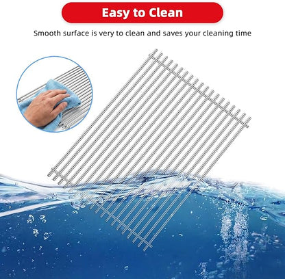 SettleDown Grill Grates 66032 Flavorizer Bars for Weber Genesis II Grill Parts GS4,66095 Cooking Grates & 66795 Heat Deflector for Weber Genesis ii E-310 E-315 S-335, Stainless Steel