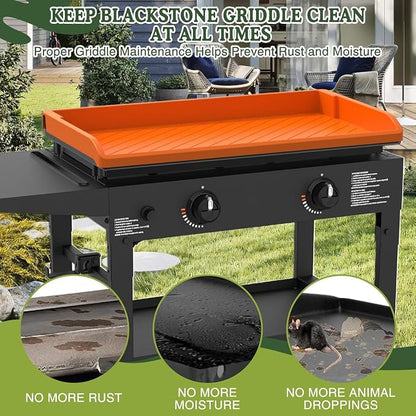 Silicone Griddle Cover for Blackstone 28“,Upgraded Heavy Duty Food Grade Silicone Grill Protective Cover for Blackstone Accessories Even Omnivore Griddle Plate,Protect from Dirt (DO NOT FITS 28" XL)